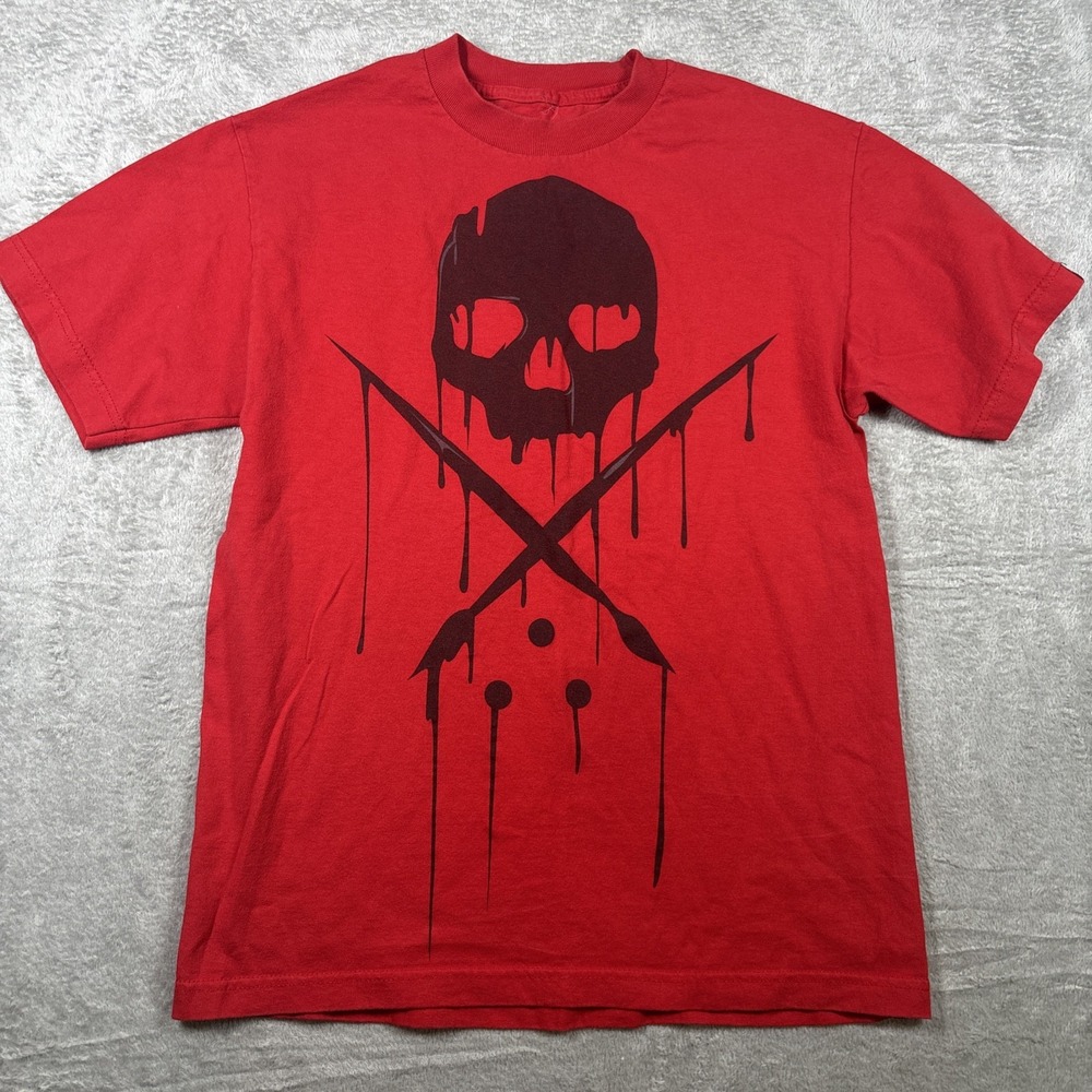 Sullen Art Collective Red Premium Graphic Tattoo Short Sleeve Size Medium